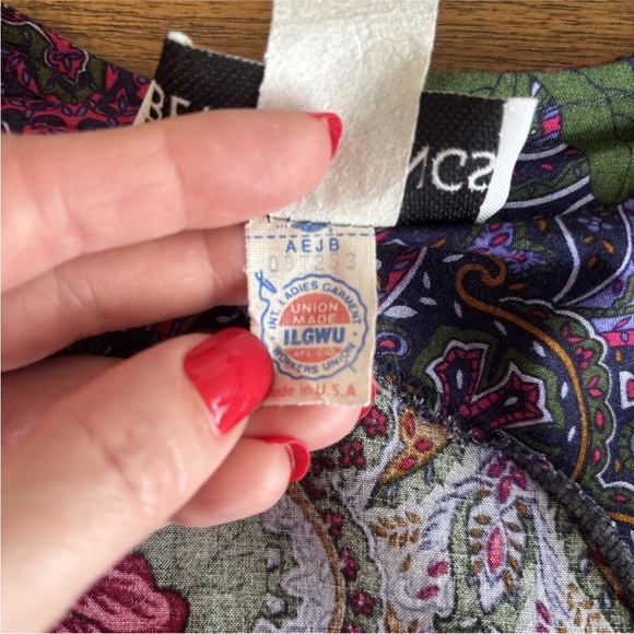 VTG Betsy’s Things Midi Dress Colorful Floral Sleeveless Deep V-Neck Sz Unknown - Picture 5 of 13